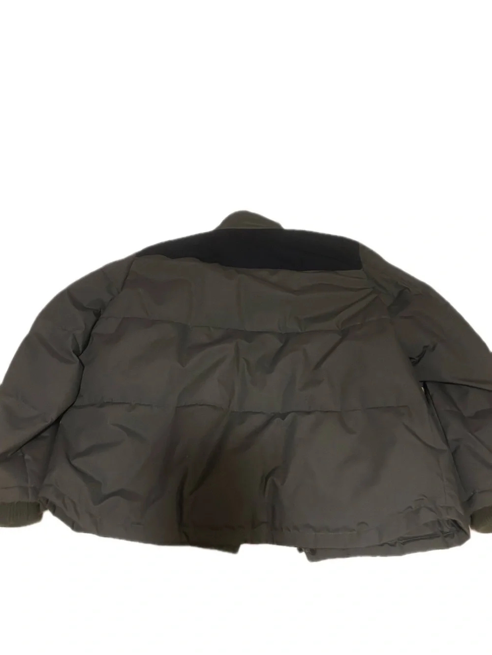 Levi's Olive Green Puffer Jacket with Black Shoulder Yoke